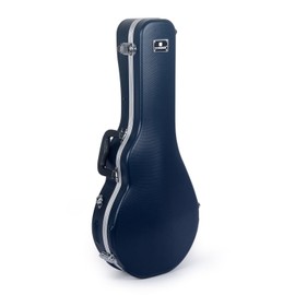 Crossrock CRA860MFBL F-style Mandolin Case with Backpack Straps, ABS Molded Hardshell in Blue