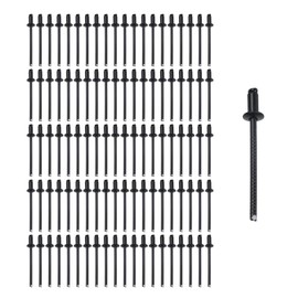 Antrader 1/8" x 1/4" Stainless Steel Blind Pop Rivets,100Pcs Pop Rivets, DIY/Home/Automotive Repairs,Black