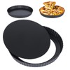 Tart Pan, 2PCS 9 Inch Removable Round Bottom, Carbon Steel