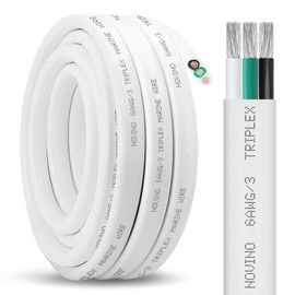 6/3 Marine Wire 6 Gauge,6 AWG Marine Grade Wire,6/3 Triplex Tinned Copper Boat Cable,6 Gauge Oxygen-Free Copper Cable for Automotive RV Boat Speaker Solar Outdoor - 20ft