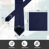Junmaxroad Mens Tie Set Solid Color 3.15" (8CM) Navy Blue