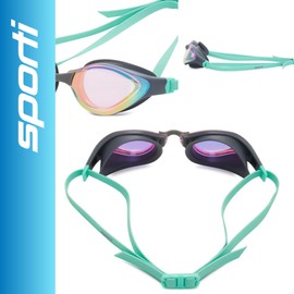 Sporti Lotic Momentum Mirrored Goggle - Purple Mirrored/Pink Purple Lens/Aqua Strap