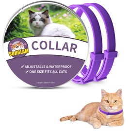 Surglam Cat Collars 2 Pack-Adjustable Collars for Cats, Water-Resistant for Kittens, Small, Medium, Large Cats-Fits Cats-Purple