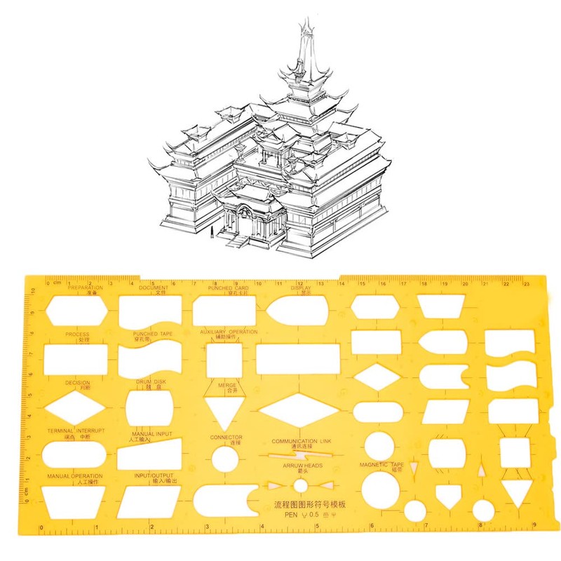 CYSFETENA High Quality Measuring Tool Measuring Stencils, Multifunctional Drawing Stencils,