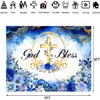 HANSHUAI God Bless Backdrop First Holy Communion Baptism Photography Background