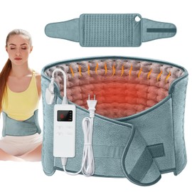 Aasonida Heating Pad for Back Pain, Electric Heating Pad with 6 Heating Options, Heat Pad for Back, Neck, Shoulder, Stomach, Soft Flannel Surface