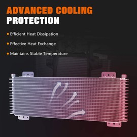 SINTLY LPD47391 Low Pressure Drop 40k Transmission Oil Cooler Kit Compatible with Heavy Duty 40,000 GVW Max with Mounting Hardware