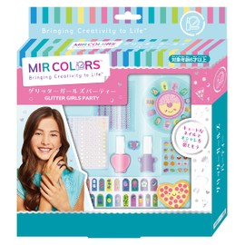 Kids Cosmetics 078641 Water Soluble Nail Tip Glitter Girls Party MIR COLORS Hanayama