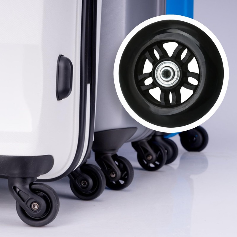 Mxfans 90 mm Luggage Suitcase Replacement Wheels 360 Mute Axles