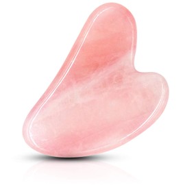 KIMANN Gua Sha Rose Quartz Face Scraping Massage Tool Jade GuaSha Stone Facial Tool for Anti Aging Face Muscle Scraper Neck Body Relaxing