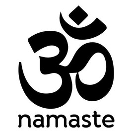 OM Symbol Namaste NOK Decal Vinyl Sticker |Cars Trucks Vans Walls Laptop|Black|5.5 x 5.0 in|NOK262
