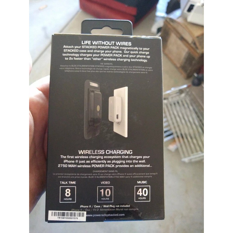 For Apple Stacked Wireless Charging Power Pack, Black NEW
