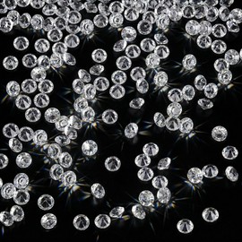 FUTUREPLUSX Diamantes de cristal acrílico, 2000 unidades de 8 mm para mesa de boda, confeti, cuentas de jarrón de diamante para centro de mesa, relleno de jarrones, decoraciones de despedida de soltera
