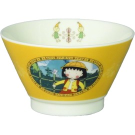 Chibi Maruko-chan CM41-351 35th Anniversary Ceramic Rice Bowl, Yellow, 12.2 fl oz (360 ml), Made in Japan Yamaka Shoten