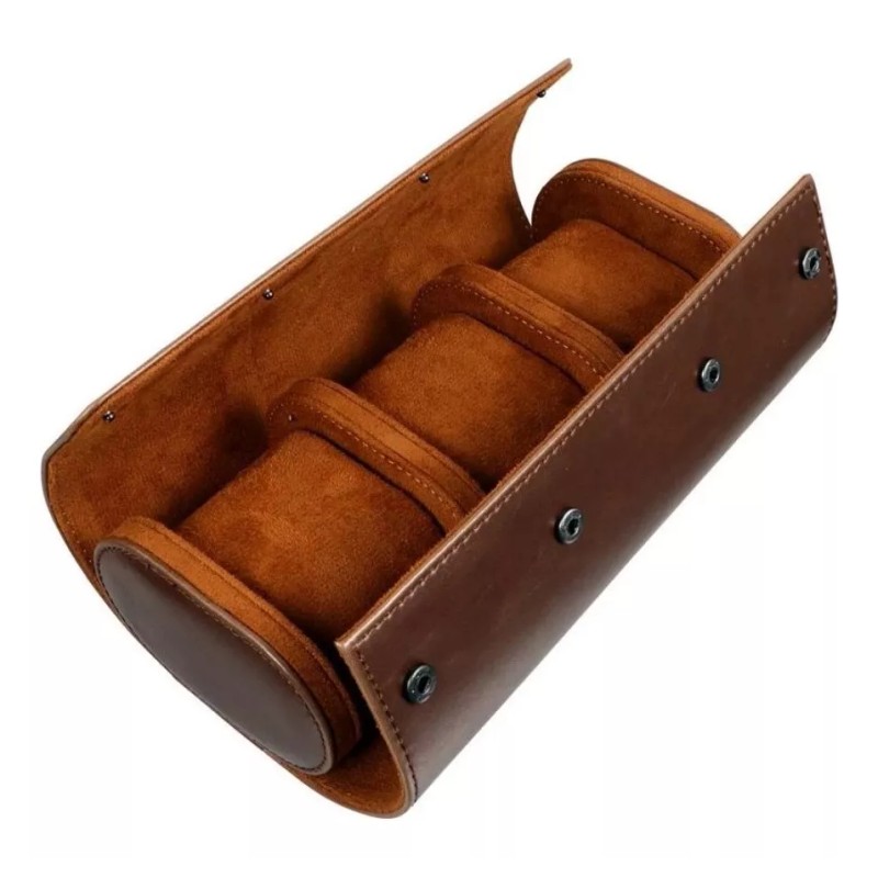 Estuchelandia Estuche De Viaje Elegante De Cuero Para Relojes 3