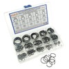Metric 15-Sizes Round Wire C-Clips External Retaining Rings Assortment Kit;Round