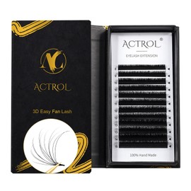 ACTROL 3D Easy Fan Lashes Eyelash Extensions 0.07 D 70° Curl 8-15mix Tray Mink Volume Premade Russian Lashes 3D-20D Withstand 100℃