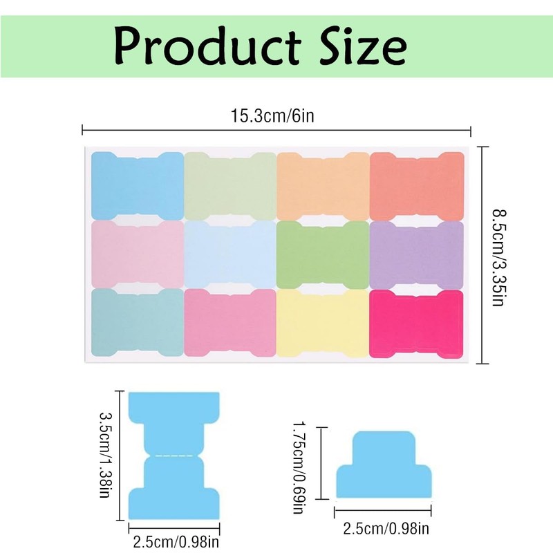 RuiChy 120pcs Sticky Index Tabs, Writable Sticky Notes Flags Blank