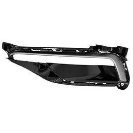 2015-2017 Hyundai Sonata Front Driver Side Fog Light Bezel; For Sport Models; Painted Gloss Black Finish; Made Of Pp Plastic Partslink HY1038130