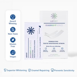 ABYST Diamond Dissolving Teeth Whitening Strips Soft Enamel-Safe Brightening Strips for Teeth WhiteningHome Dental Care Oral Hygiene for Brighter Smile Simple & Convenient Teeth Whitening Strips 16Ct