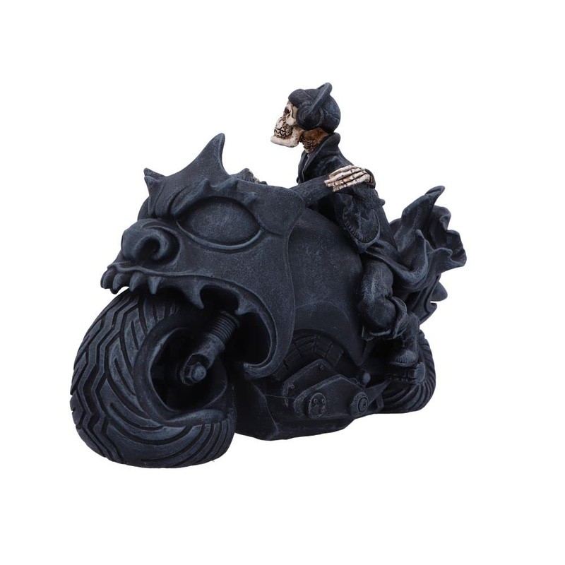 Nemesis Now Rebel Rider Skeleton Biker Figure, Black, 19 cm