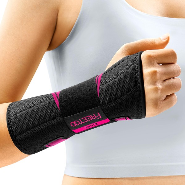 FREETOO Carpal Tunnel Wrist Brace Pro, Single-Pull Wrist Support for