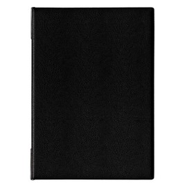 Open Industry Menu File A4 Leather Style 6 Pages Black MN-200-BK