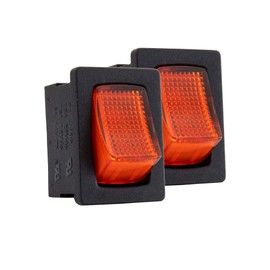 RecPro RV Water Pump Switch with Red Light | Illuminated Rocker Switch (Red, 2-Pack)