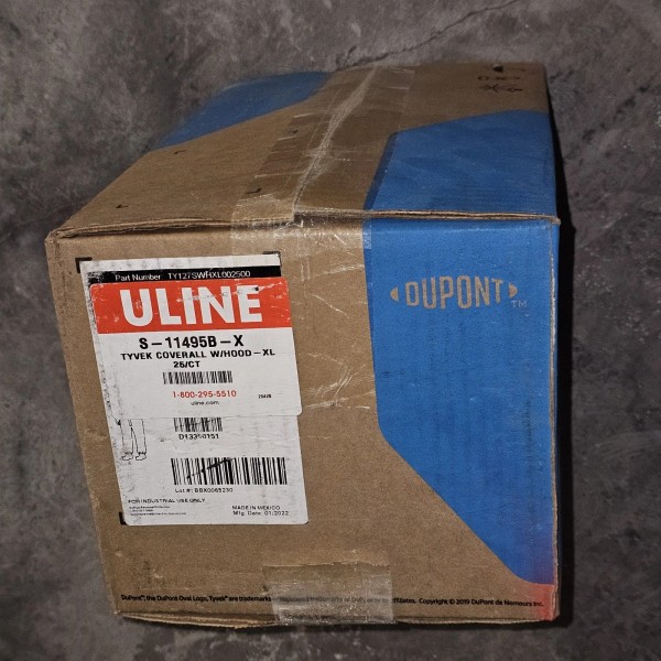 DuPont Tyvek Hooded Coverall Disposable Size XL 25 Pack TY127SWHXL0025