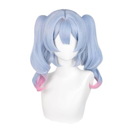 LAOBAO Cosplay Wig, Twin Tails, Purple, Pink, Mesh, Rabbit Hole Wig, Wig, Long Curl, Heat Resistant, For Disguises, Costume Accessories, Parties, Festivals, Halloween, Costume Cosplay Wig (Rabbit