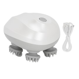 Handheld Electric Scalp Massager Intelligent Portable Head Scratcher Massager for Kneading Head White