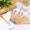 Tenare 40 Pcs Bamboo Ballpoint Pens Retractable Ballpoint Pens 1.0
