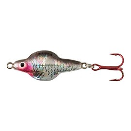 Lindy Rattl'N Flyer Spoon Hybrid Ice Fishing Lure Jigging Spoon, Silver Shiner, 1/4 oz