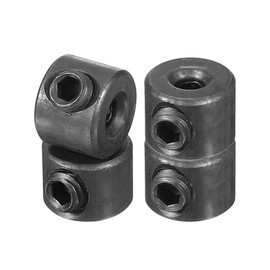 PATIKIL Bore 3 mm Shaft Collar 10 mm OD 8 mm Thickness, 4 Pack Carbon Steel Landing Gear Stopper Wheel Collar with Set Screw for Machine Tools Industry, Black