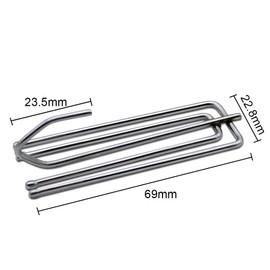 IPEAK 40 Pack Curtain Hooks Metal Pinch Pleat Header Tape Pins Heavy Duty Deep Prong Hook (Silver)