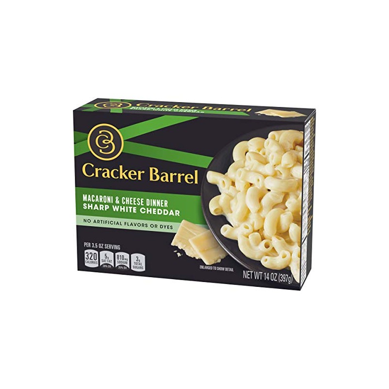 Cracker Barrel Sharp White Cheddar Macaroni & Cheese Dinner (12