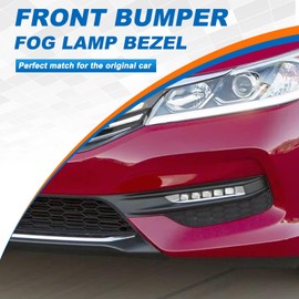 CZShiYue Fog Light Grill Cover Frame Lamp Shade Under Front Bumper for Honda Accord Sedan 4 Door 2016 2017 71112-T2F-A61 71102-T2F-A61 Car Accessories (Left Driver Side)