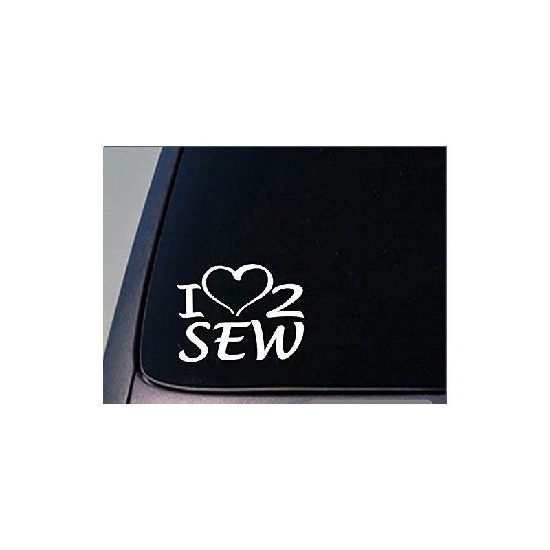 I heart to sew stickerH236 8 inch wide vinyl sewing