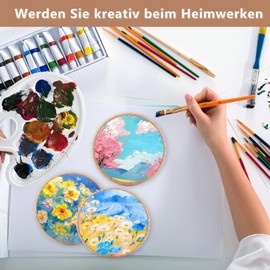 Pack of 8 Cork Trivets, 19 cm Diameter, Cork Coasters, Round, Non-Slip Coasters, Pot, Round Pot Coasters, Heat Resistant for Pots, Casserole Dish, Pans