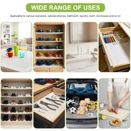 Non Slip Mat 300x30cm Multipurpose PVC Rug Pads Carpet Gripper Cuttable Anti Slip Matting Roll for Rugs Drawers Shelves Cars, Beige