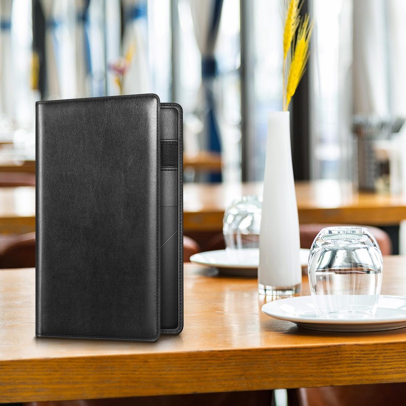 Fintie Server Book Organizer with Zipper Pocket, PU Leather Restaurant