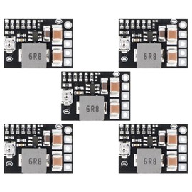 DROK DC 5V Power Converter, 5pcs Mini Voltage Buck Regulator DC 4.5-20V 12V 9V Step Down to 5V Reducer Transformer Board 3A 10W Adjustable Fixed Volt Output Step-Down Power Supply Stabilize