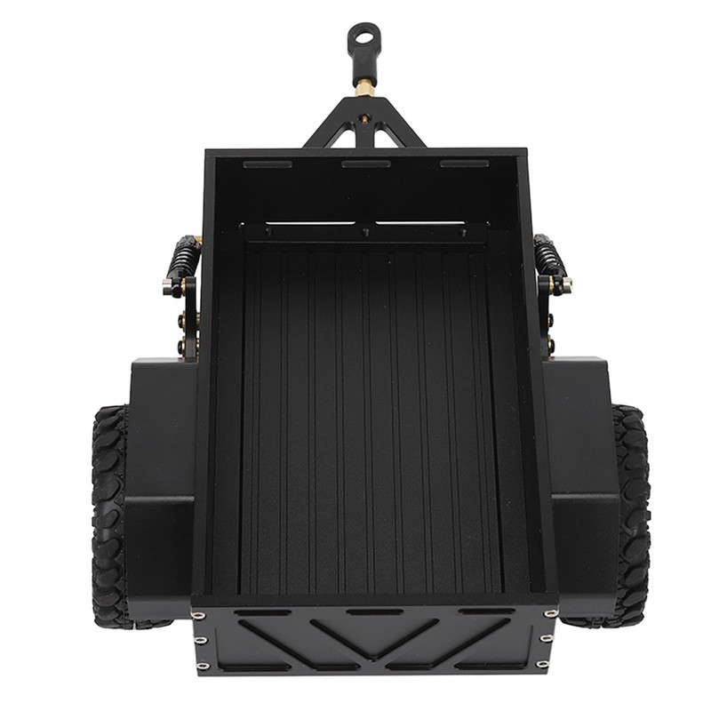 RC Car Hitch Trailer Aluminum Alloy Antislip Rubber Tire Rustproof