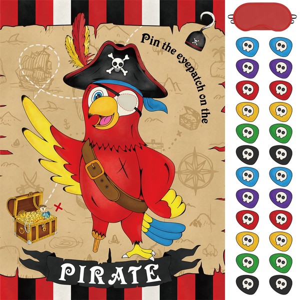 Pirate Pin the Game - Pirate Party Supplies for Kids