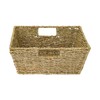 HMF Empty Gift Basket, Storage Basket, Braided Seagrass, Rectangular, 30