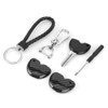 Uncut Blade Key Motorcycle Ignition Starting Carbon Fiber Style Case