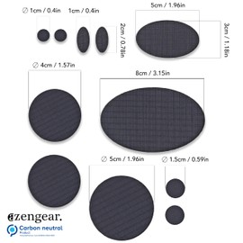 aZengear Parches de Reparación Impermeables, Autoadhesivos, Resistente al Desgarro, al Frío y al Calor, de Tela de Poliéster para Arreglar Chaqueta de Plumón, Chaleco, Traje de Nieve, Zapato, Tienda
