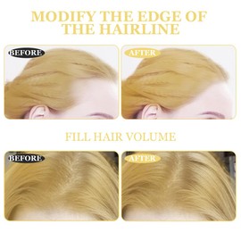 Root Powder - Hairline Repair & Hair Loss Cover, Hairline Powder, Long-Lasting Hairline Powder for Women and Men, Hair Fibres/Hair Topper Alternative (Golden Yellow)