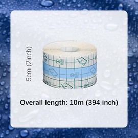 10 m x 5 cm Fixation Plaster Waterproof Transparent Bandage Shower Plaster Waterproof Shower Plaster Roll for Sports, Showers
