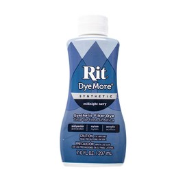 Rit DyeMore Single Bottle 7 Oz. Synthetic Liquid Fiber Dye for Clothing, Décor, and Crafts – Midnight Navy